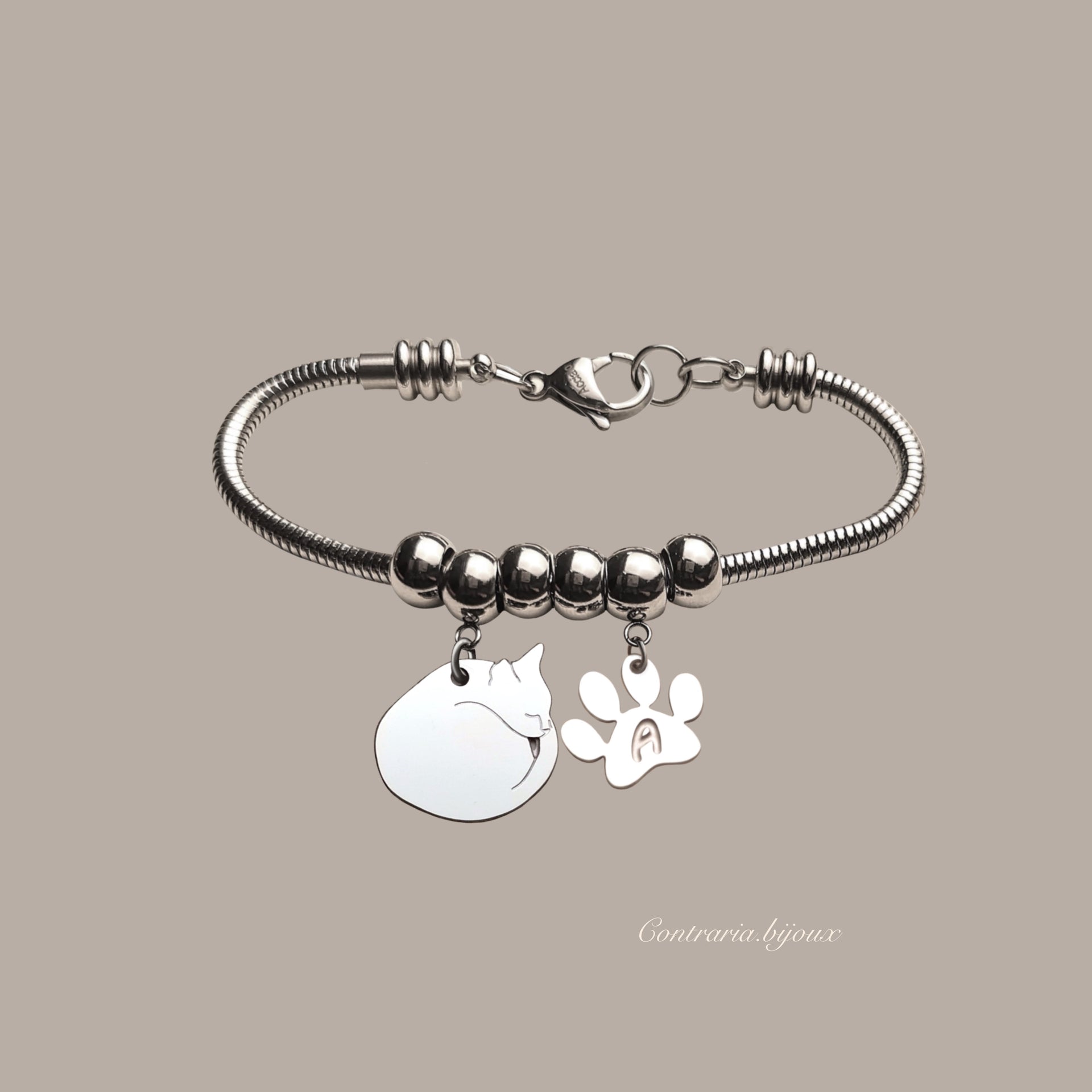 Braccialetto Gatto Nero – Bracciale Gatti – Shopping Cat Bijoux