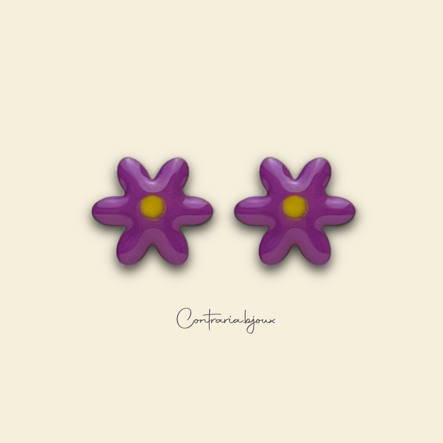 Blue/Purple Flower Earrings