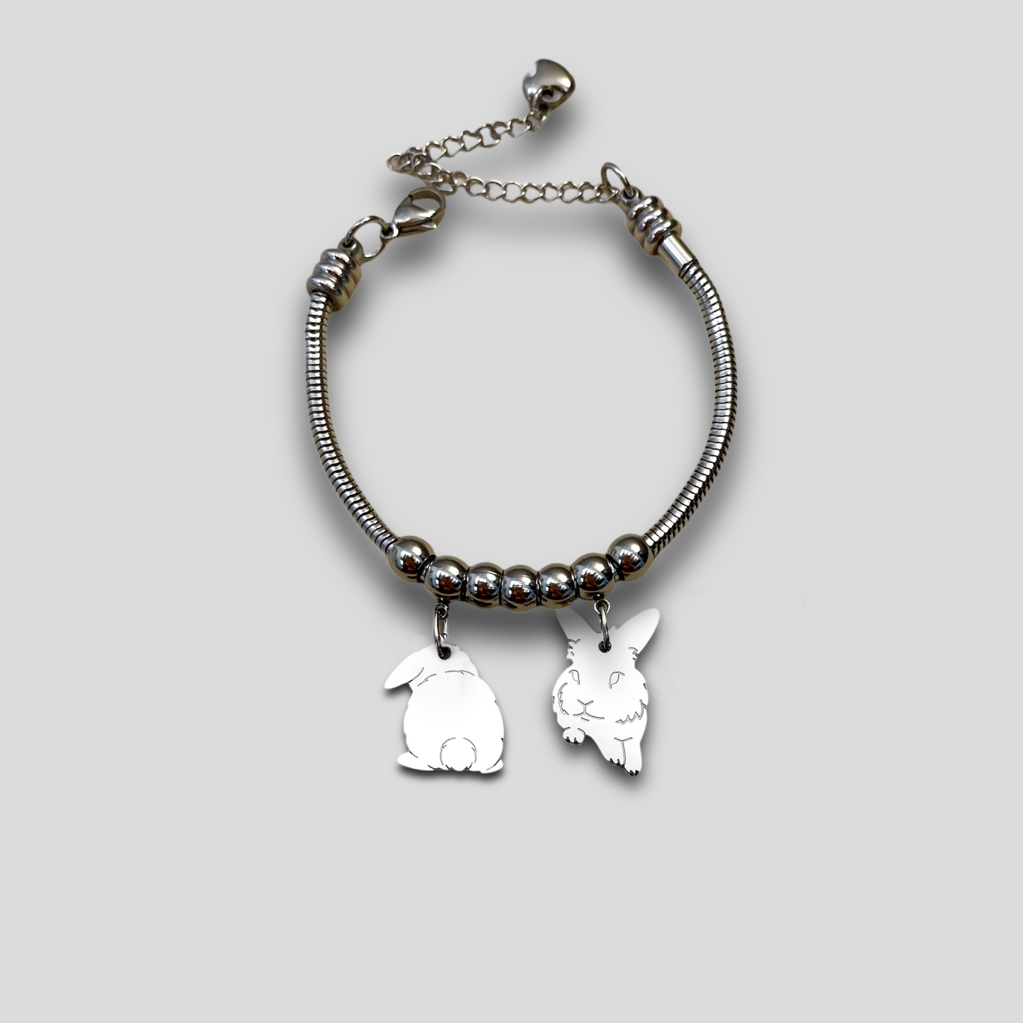 Lion Head Rabbit Bracelet and Heart