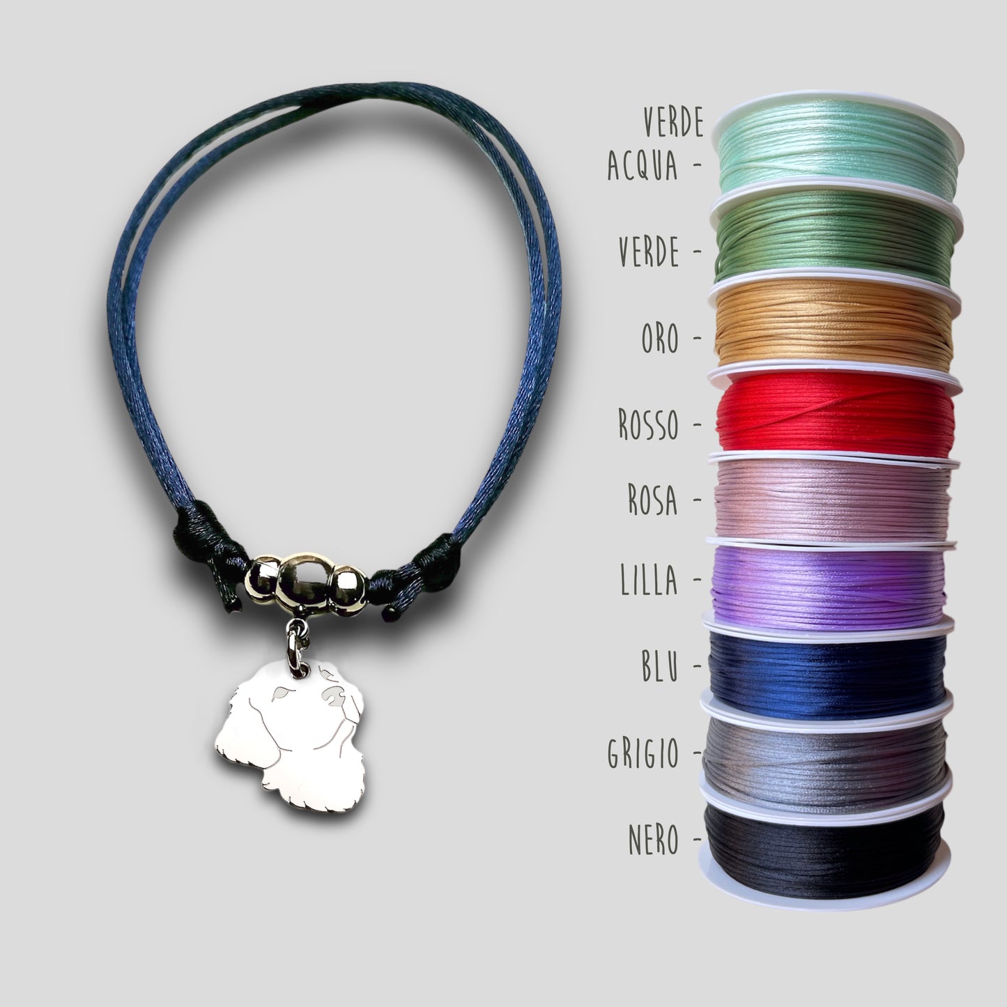 Bracciale cane Golden Retriever, Bracciale Golden Retriever personalizzato e zampa incisa