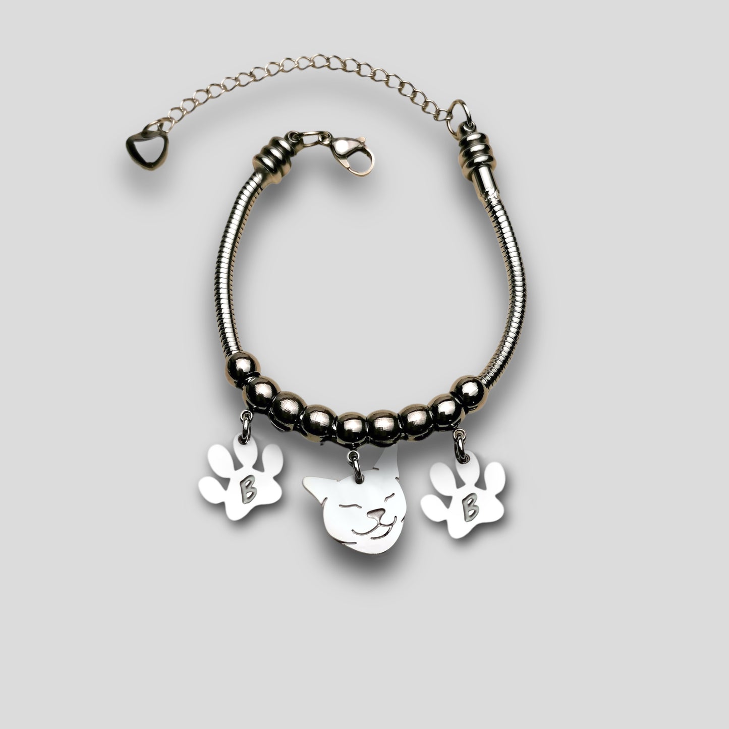 Bracciale cane Golden Retriever, Bracciale Golden Retriever personalizzato e zampa incisa