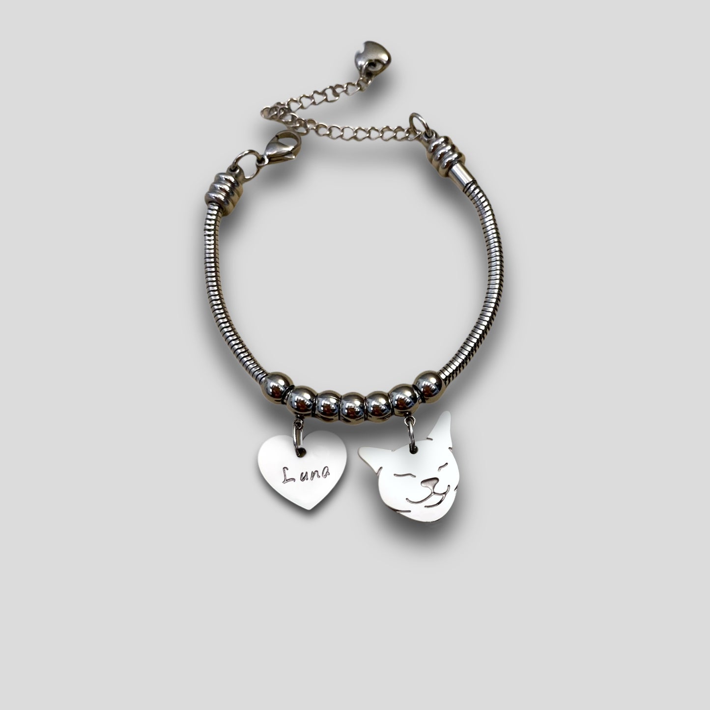 Bracciale cane Golden Retriever, Bracciale Golden Retriever personalizzato e zampa incisa